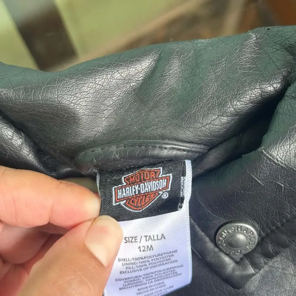 Harley-Davidson Infant Boys Faux Leather Biker Jacket